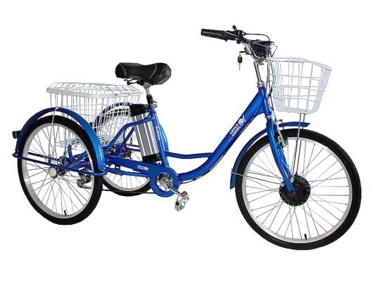 Электровелосипед GreenCamel Трайк-24 V3 (R24 350W 48V12Ah) синий