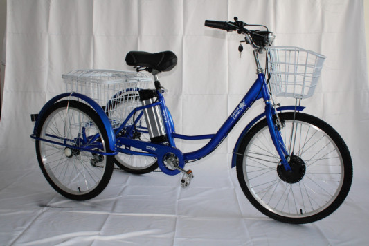 Электровелосипед GreenCamel Трайк-24 V3 (R24 350W 48V12Ah) синий