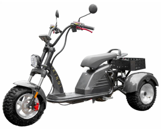Трехколесный электроскутер Ikingi M6 Pro Trike карбон