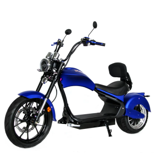 Электрический скутер Ikingi Chopper синий